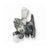 Silver Enamel Grey & White Cat Pendant, Pendants for Necklace