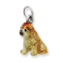 Sterling Silver Enameled Shar Pei Charm hide-image
