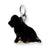 Sterling Silver Enameled Newfoundland Terrier Charm hide-image