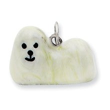 Sterling Silver Enameled Maltese Charm hide-image