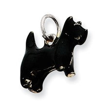Sterling Silver Enameled Small Scottish Terrier Charm hide-image