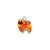 Enameled Pekingese Charm in Sterling Silver