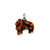Enameled Large Pomeranian Charm in Sterling Silver