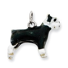 Sterling Silver Enameled Schnauzer Charm hide-image