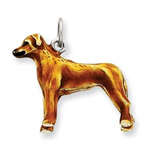 Sterling Silver Enameled Rhodesian Ridgeback Charm hide-image