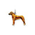 Enameled Rhodesian Ridgeback Charm in Sterling Silver