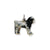 Enameled Old English Sheepdog Charm in Sterling Silver