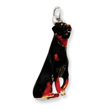Silver Enamel Rottweiler Charm hide-image
