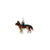 Enameled Small German Shepherd Charm in Sterling Silver
