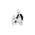 Enamel Japanese Chin Charm in Silver