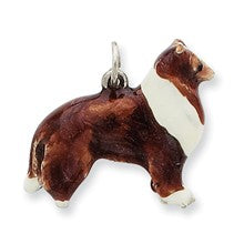 Sterling Silver Enameled Dachshund Charm hide-image
