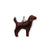 Enameled Chocolate Labrador Charm in Sterling Silver