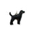 Enameled Black Labrador Charm in Sterling Silver