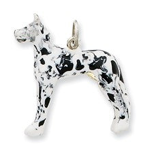 Sterling Silver Enameled Great Dane Charm hide-image