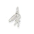 Ballerina & Shoe Charm in Sterling Silver