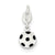 Sterling Silver Enameled Soccer Ball Charm hide-image