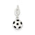 Enameled Soccer Ball Charm in Sterling Silver