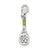 Simulated Pearl Tennis Racquet Charm in Sterling Silver