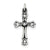 Antiqued Heart Cross Charm in Sterling Silver