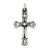 Sterling Silver Antiqued Heart Cross Charm hide-image