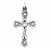 Sterling Silver Antiqued Heart Cross Pendant, Pendants for Necklace