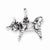 Sterling Silver Antiqued Taurus Pendant, Pendants for Necklace