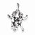 Sterling Silver Antiqued Gemini Pendant, Pendants for Necklace