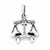Sterling Silver Antiqued Libra Pendant, Pendants for Necklace