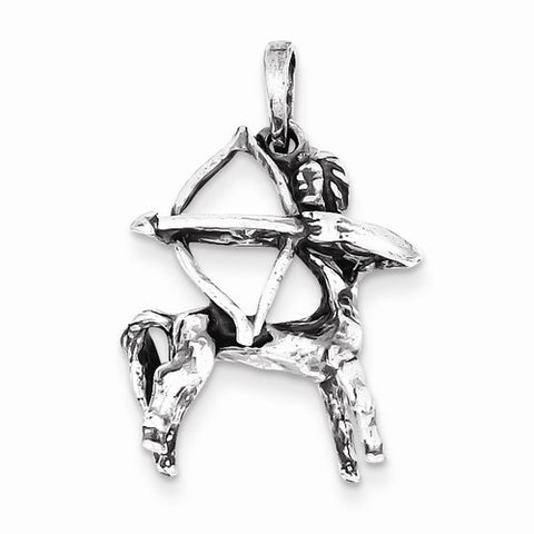 Sterling Silver Antiqued Sagittarius Pendant, Pendants for Necklace
