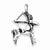 Sterling Silver Antiqued Sagittarius Pendant, Pendants for Necklace