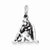 Sterling Silver Antiqued Virgo Pendant, Pendants for Necklace