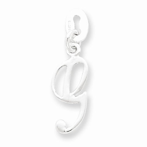 Sterling Silver Initial G pendant, Pendants for Necklace
