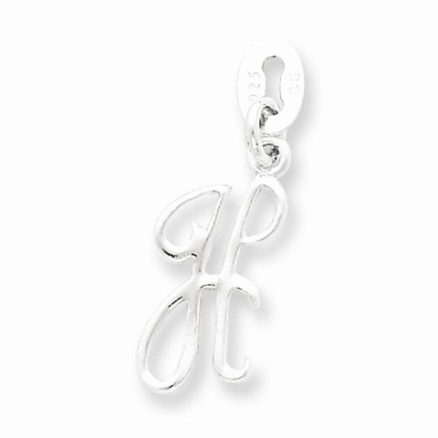 Sterling Silver Initial H pendant, Pretty Pendants for Necklace