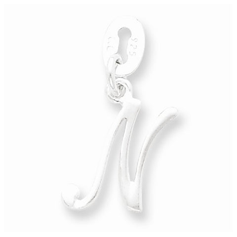 Sterling Silver Initial N pendant, Appealing Pendants for Necklace