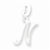 Sterling Silver Initial N pendant, Appealing Pendants for Necklace