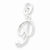 Sterling Silver Initial P pendant, Adorable Pendants for Necklace