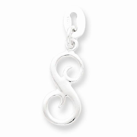 Sterling Silver Initial S pendant, Beautiful Pendants for Necklace