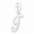 Sterling Silver Initial T pendant, Delightful Pendants for Necklace