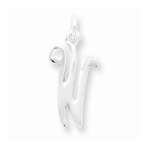 Sterling Silver Initial W pendant, Fine Pendants for Necklace