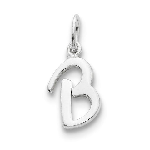 Sterling Silver Initial B pendant, Pretty Pendants for Necklace