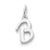 Sterling Silver Initial B pendant, Pretty Pendants for Necklace