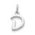Sterling Silver Initial D pendant, Lovely Pendants for Necklace