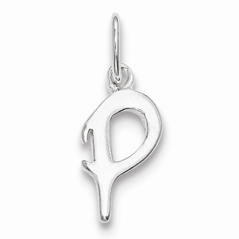 Sterling Silver Initial P pendant, Pendants for Necklace