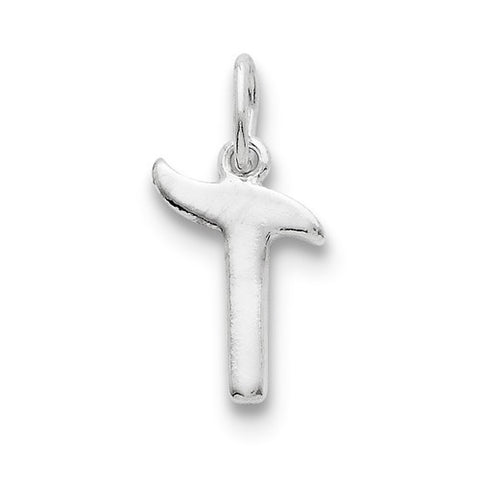 Sterling Silver Initial T pendant, Lovely Pendants for Necklace