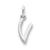 Sterling Silver Initial V pendant, Stylish Pendants for Necklace