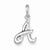 Sterling Silver Initial A pendant, Alluring Pendants for Necklace