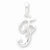 Sterling Silver Initial F pendant, Beautiful Pendants for Necklace