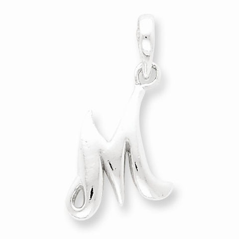 Sterling Silver Initial M pendant, Lovely Pendants for Necklace