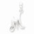 Sterling Silver Initial M pendant, Lovely Pendants for Necklace