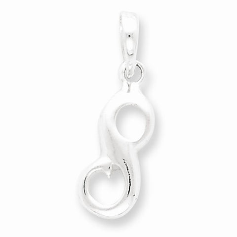 Sterling Silver Initial S pendant, Charm